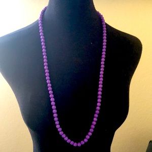 Lavender Purple Chalcedony Natural Stone Beads Gems Round Loose Beads necklace
